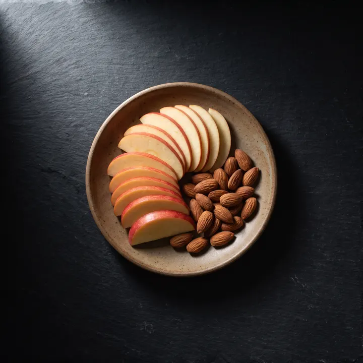 Manzana y almendras